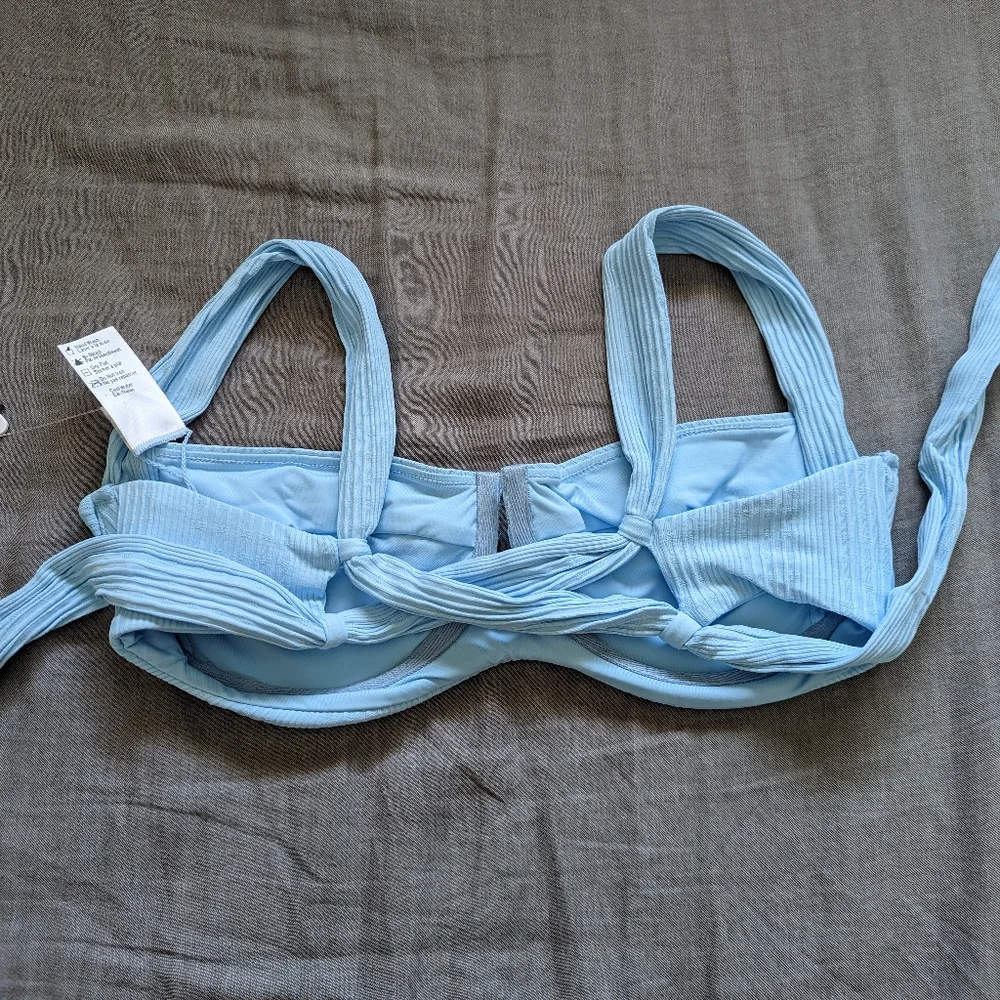 L*Space Camellia Court Bikini Set Sky Blue